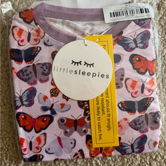Little sleepies Butterfly kisses two piece 2T